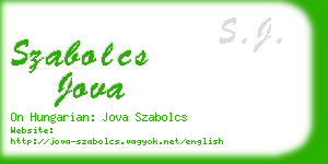 szabolcs jova business card